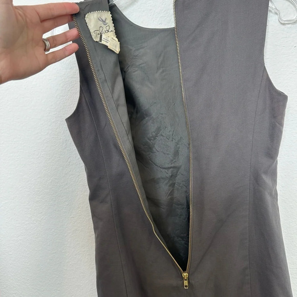 Anthropologie Tabitha Embroidered‎ Shift Dress Gray Size 2 - Picture 8 of 10